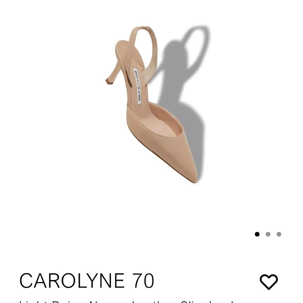 CAROLYNE 70 Slingbacks
Light Beige Nappa Leather Slingback
Pumps.